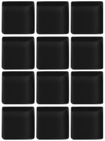 In-Stock Black Cod 1x1 glass tile