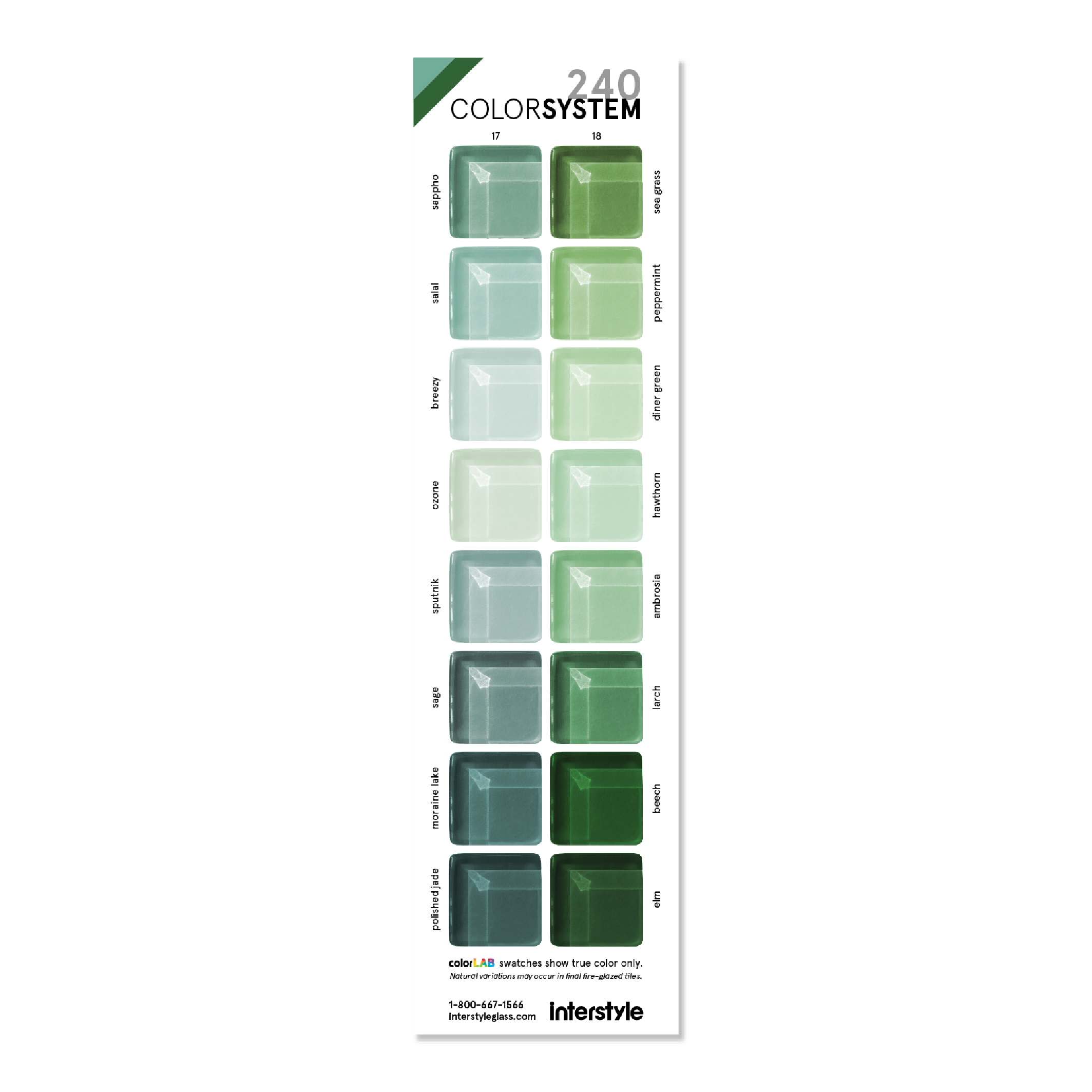 Glass Sample | Color Card 17-18