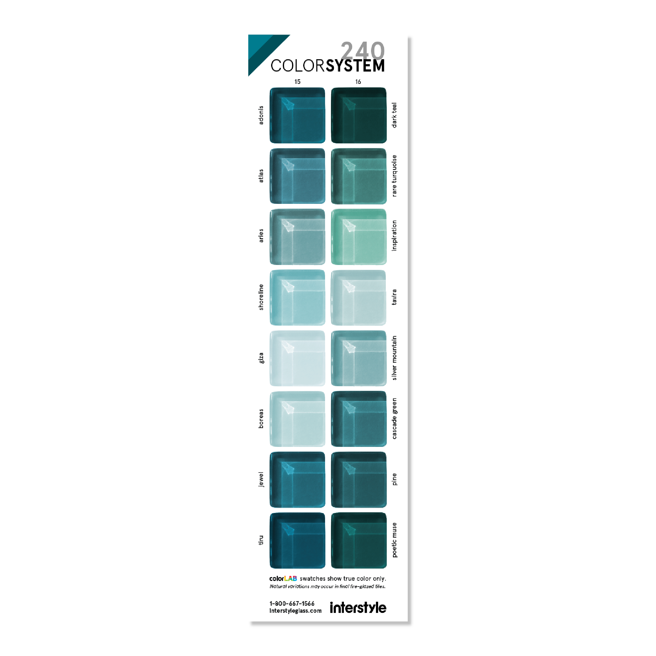 Glass Sample | Color Card 15-16