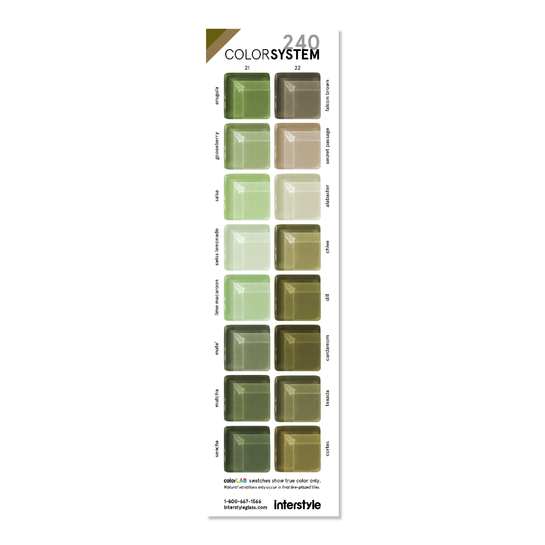 Glass Sample | Color Card 21-22