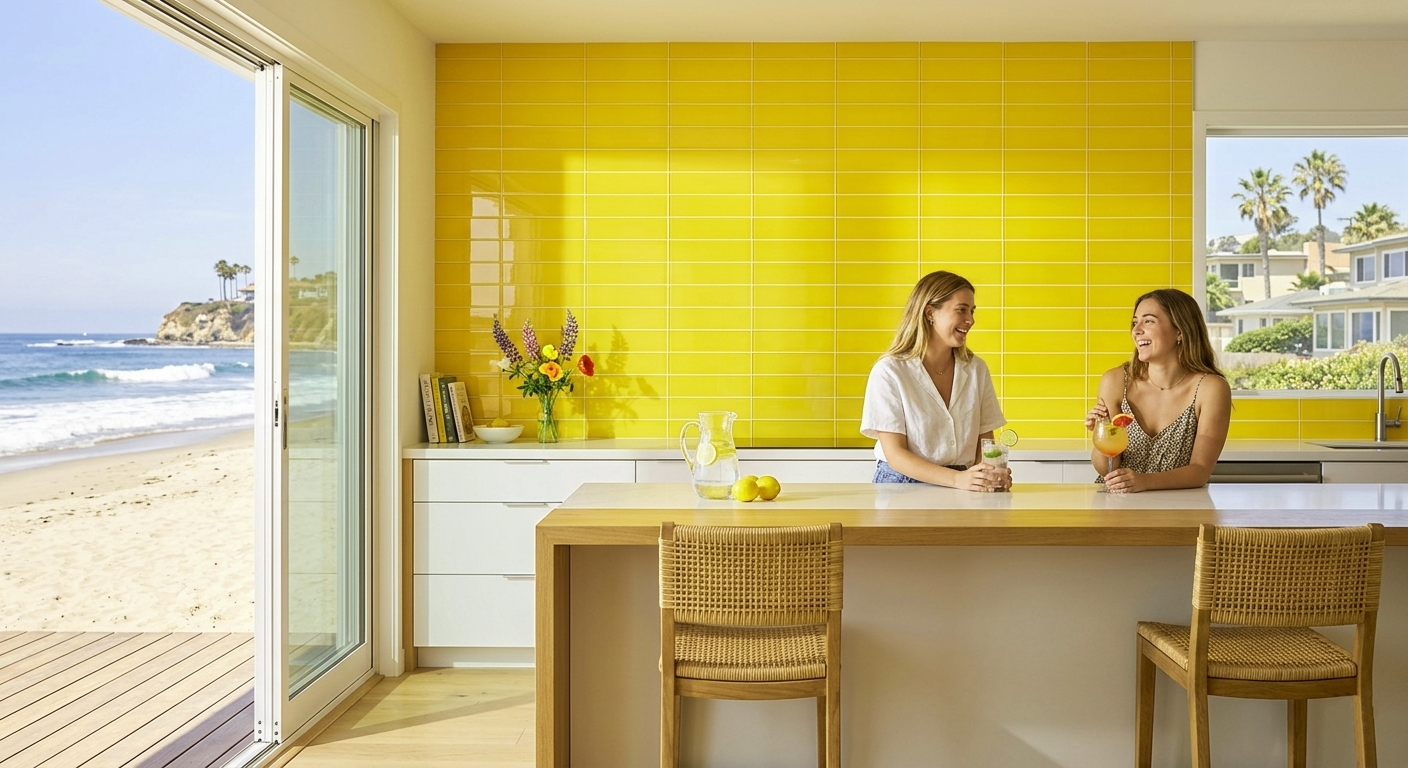 Made To Order Glass Tile | Citric Yellow
