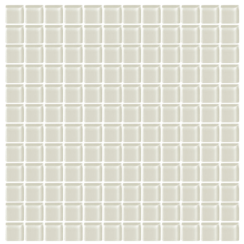 In-Stock Seashell | Light Beige 1x1 glass tile