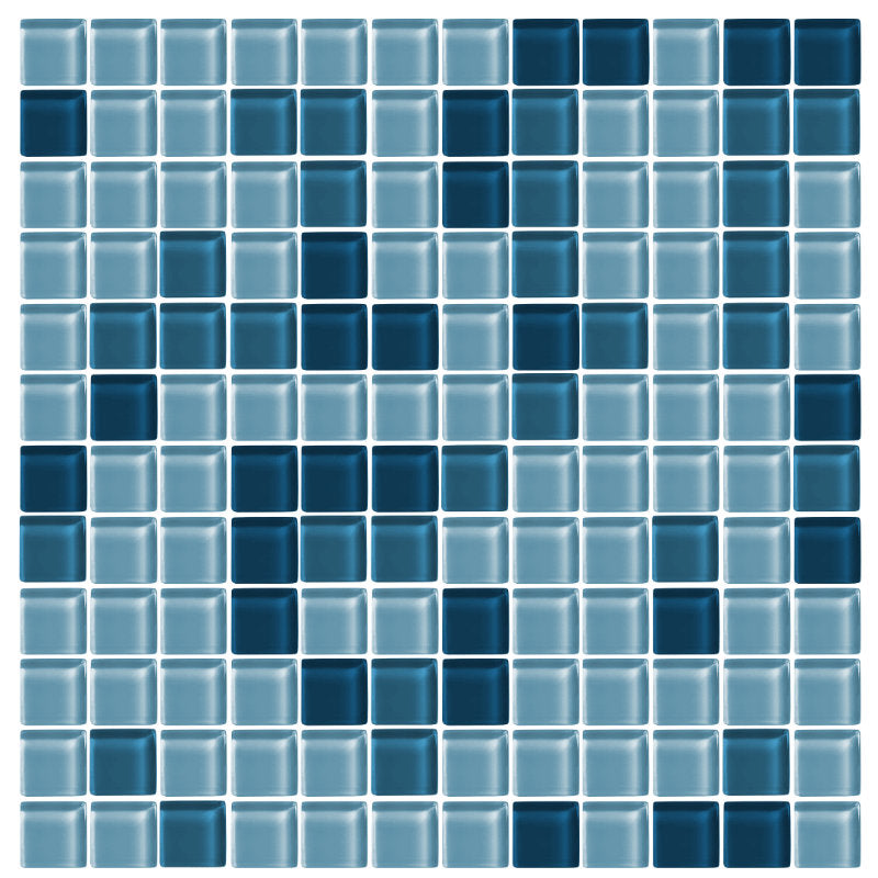 In-Stock Glass Tile Adriatic 1x1" x 4mm Blend