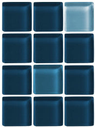 In-Stock Glass Tile Atlantic 1x1" x 4mm Blend