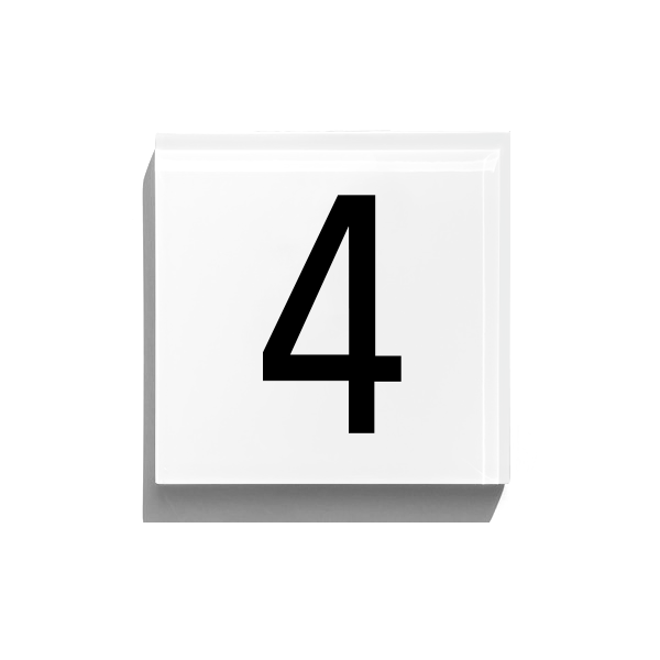Made To Order Glass Tile | Depth Marker "4"