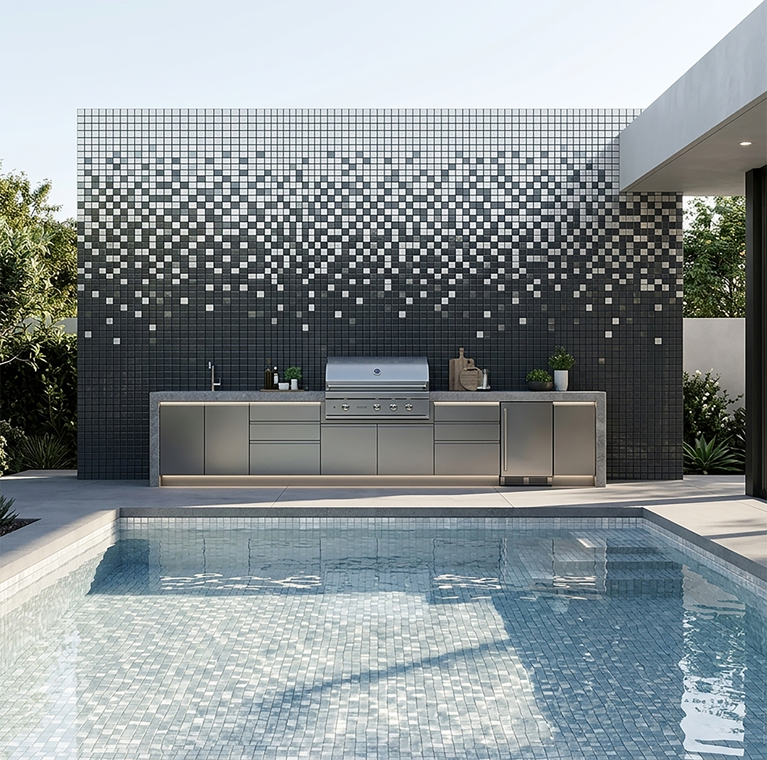 Made To Order Glass Tile | Coal Grey