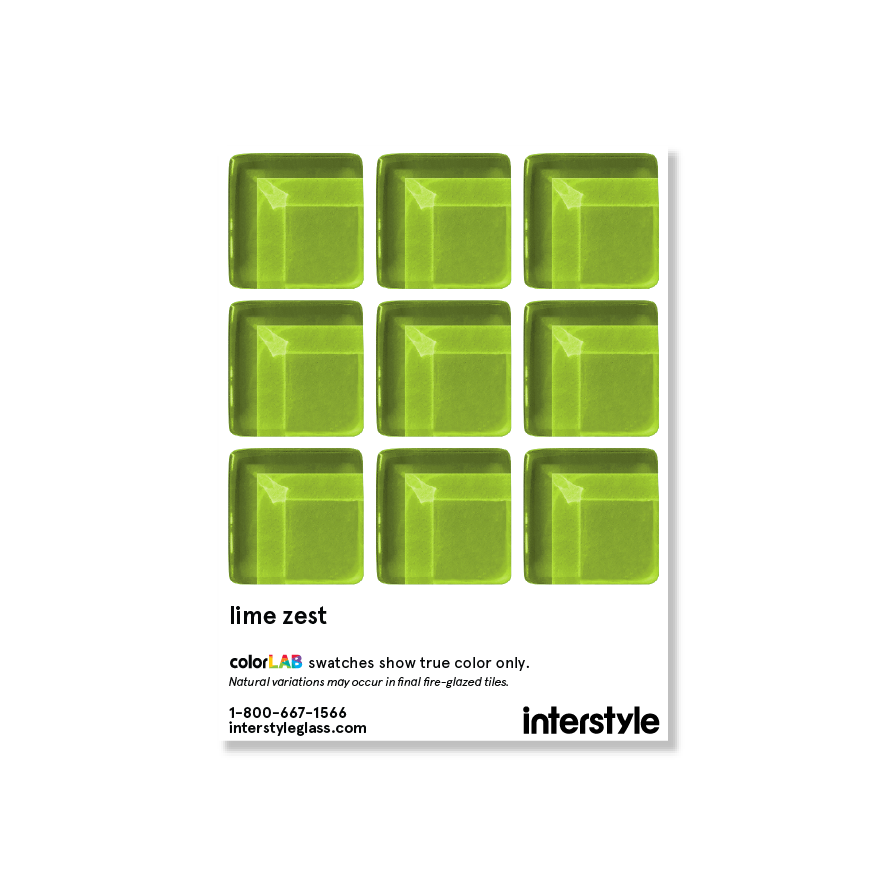 Made To Order Glass Tile | Lime Zest