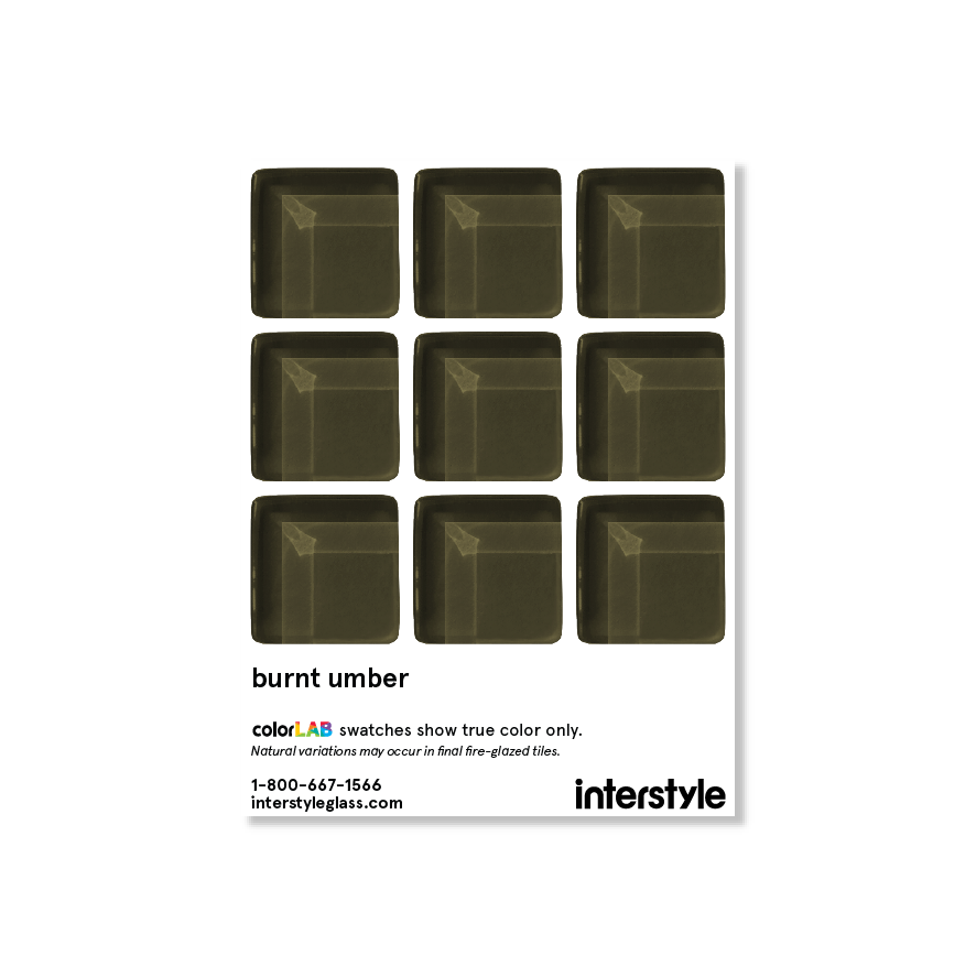 Made To Order Glass Tile | Burnt Umber