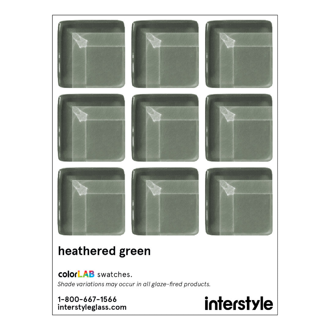 Made To Order Glass Tile | Heathered Green