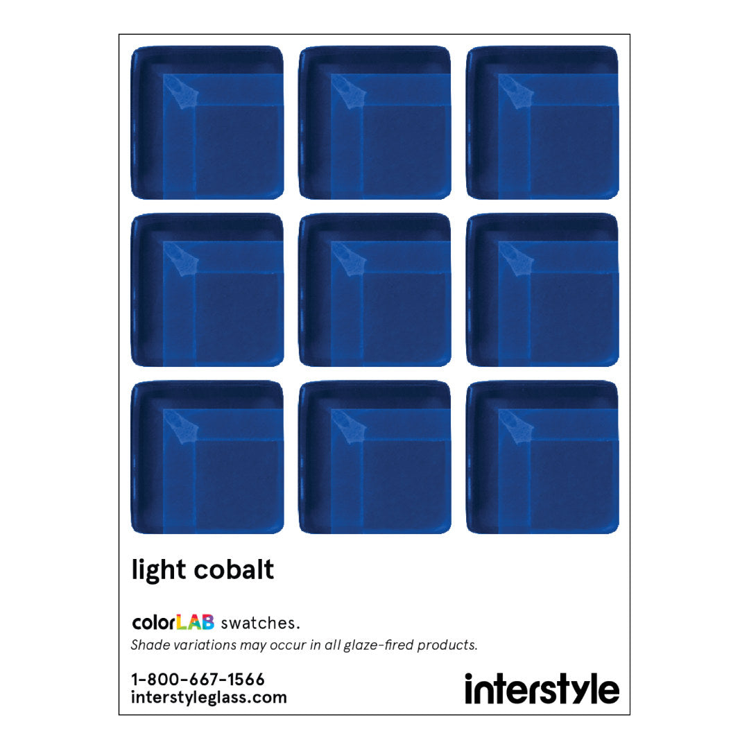 Made To Order Glass Tile | Light Cobalt