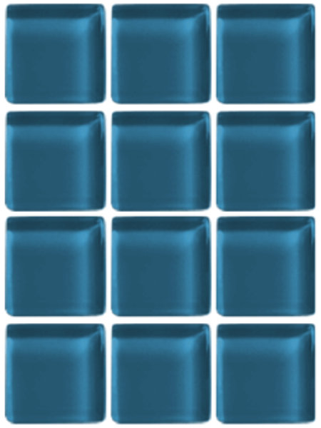 In-Stock Laguna Blue 1x1 glass tile