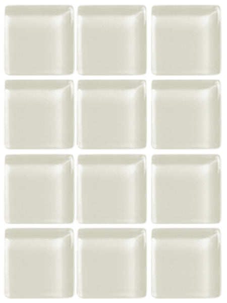 In-Stock Seashell | Light Beige 1x1 glass tile