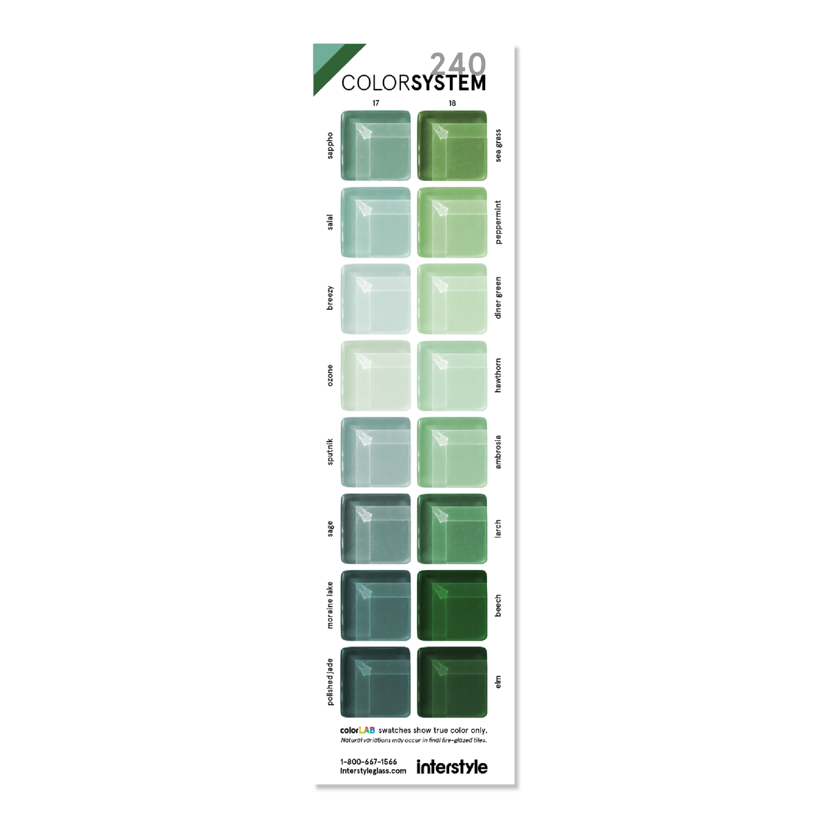 Glass Sample | Color Card 17-18