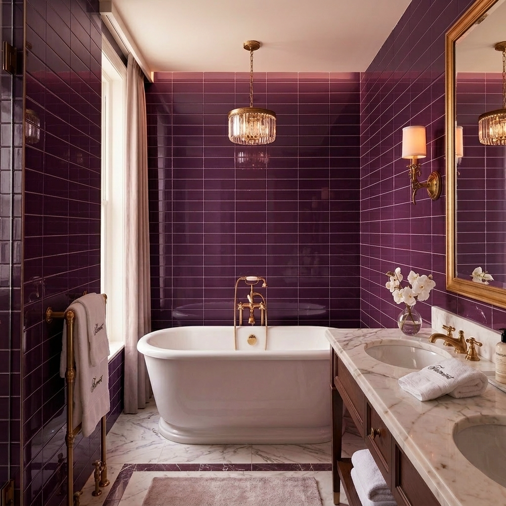 Made To Order Glass Tile | Plum
