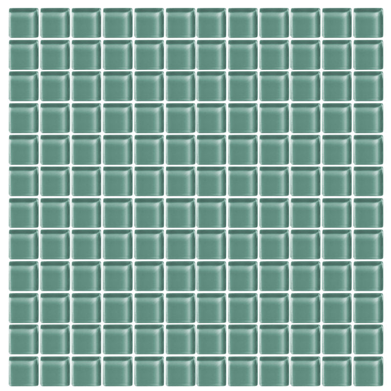 In-Stock Organic Green 1x1 glass tile
