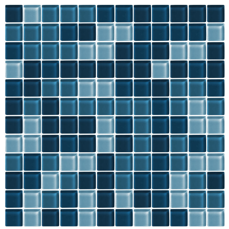 In-Stock Glass Tile Mediterranean 1x1" x 4mm Blend