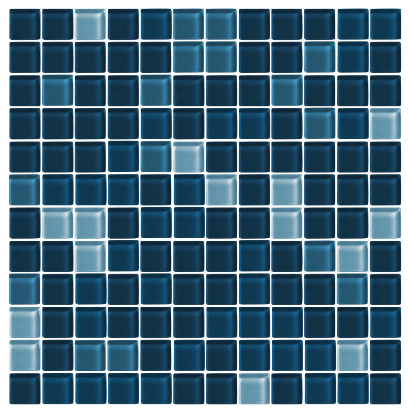 In-Stock Glass Tile Atlantic 1x1" x 4mm Blend