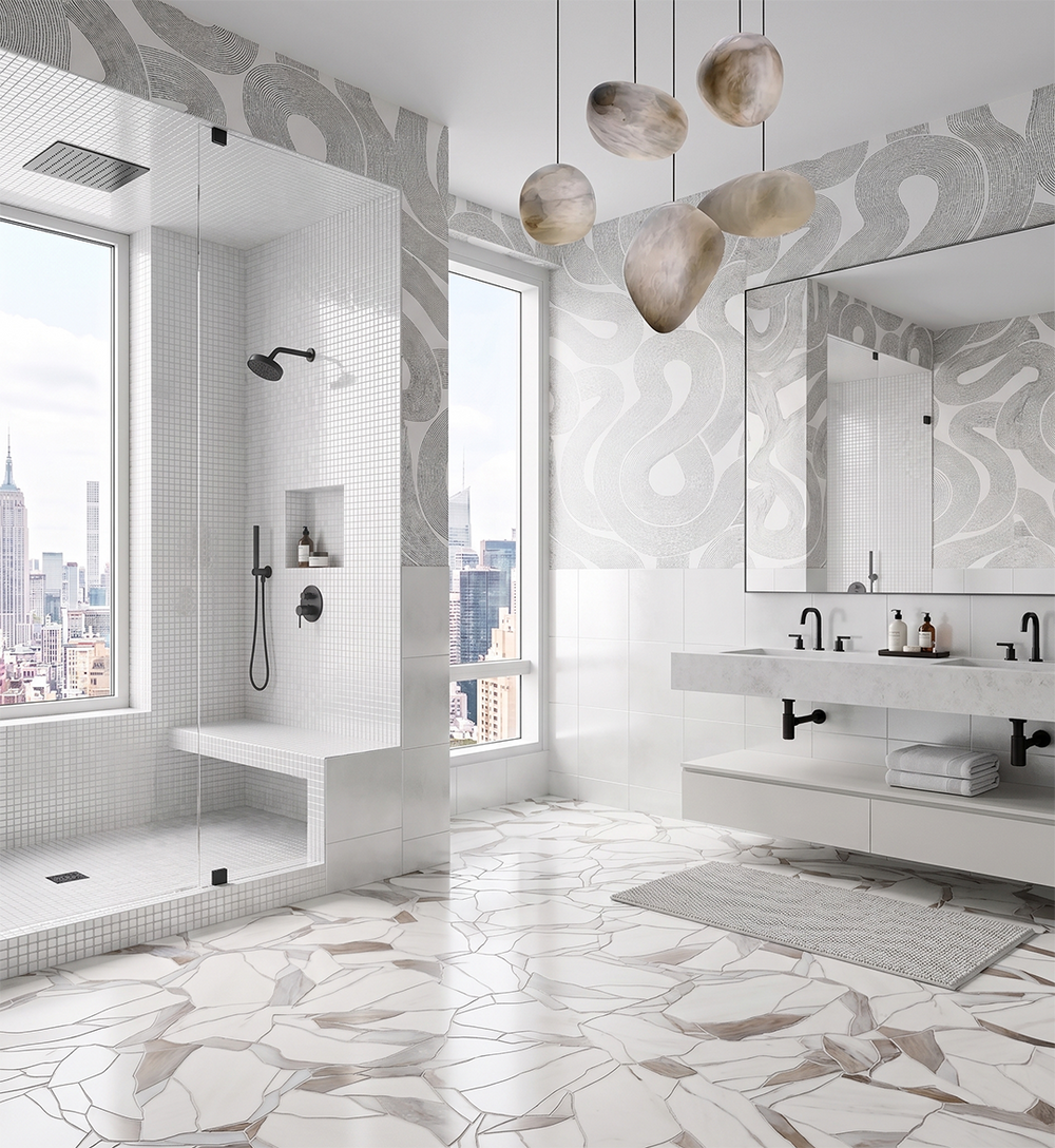 Interstyle 240 Glass Tile Apollo Metallic | Luminous Pearl