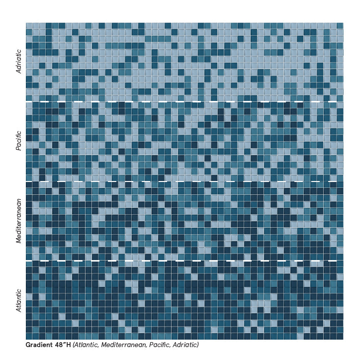 In-Stock Gradient | Ocean Adriatic, Pacific, Mediterranean, Atlantic